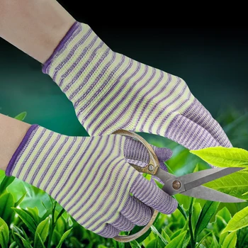 Мъжки и дамски ръкавици в лента, цвят зебра, найлонови ръкавици за градински произведения, нескользящие домакински ръкавици за защита на труда в машиностроенето