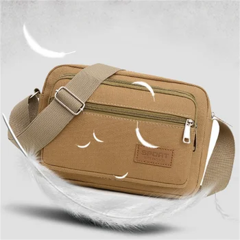 Мъжки холщовые малки чанти през рамо, ежедневна пътна мъжка чанта през рамо, луксозни чанти-незабавни посланици, модни висококачествена чанта