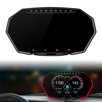 Най-новият Автомобил на Hud OBD2 + GPS Централен Дисплей Smart Gauge Дигитален Километраж LCD Дисплей на Екрана Брояч Автомобилни Електронни Аксесоари
