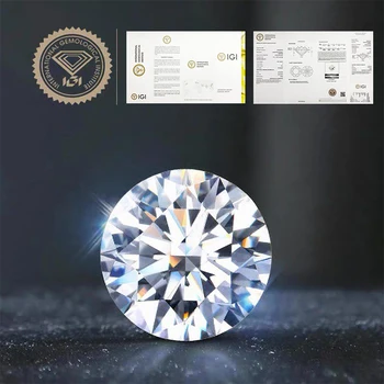 Нов модерен ИЗРАВНИТЕЛНИТЕ HPHT, отглеждани в лаборатории, със сертификат за МГИ DEF VVS тегло 1,0 карата, същият, като този на диаманта