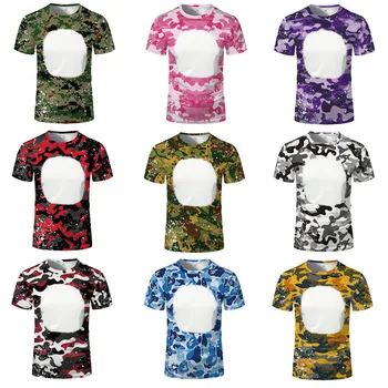 Нова сублимационен печат е камуфляжная тениска За спорт на открито, мъжки и дамски блузи с кръгло деколте и къс ръкав За подарък с логото по индивидуална заявка