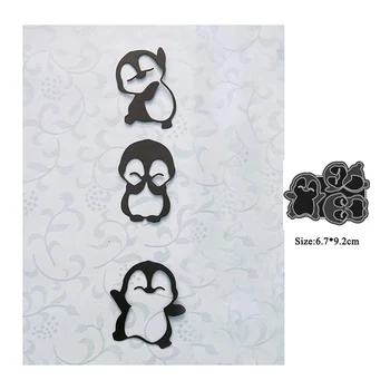 Нови печати за рязане на метал 2023 Изготвяне на карти с животни, като пингвини, scrapbooking, тънък шаблон на формуляр за рязане на хартия със собствените си ръце