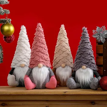 Новото бижу Tomte Gnome, Малка фигурка, Безлични кукла, шведски кукли Tomte Gnome, празнична украса под формата на джуджета за домашния офис