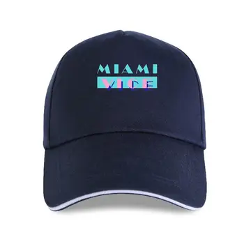 Новото лого на Miami Vice, ретро-тв шоу 80-те години, мъжки бяла бейзболна шапка, размери от S до 2Xl, напечатанная по поръчка
