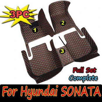 Обичай 3D Автомобилни Постелки за Hyundai SONATA 2019-2023 2015-2018 Palisade 2020-2023 Интериорни Аксесоари От Изкуствена Кожа