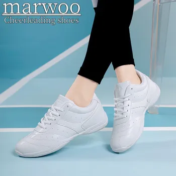 Обувки за черлидинга Marwoo, Детски танцови обувки, обувки за състезания по аеробика, Обувки за фитнес, женска, бяла, спортни обувки за джаз SG01