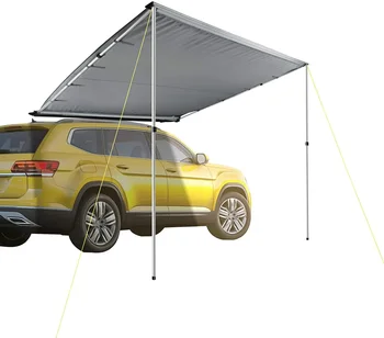 Открит Къмпинг Suv Пътуване Сив UV50 + Кола на Страничния Наклон На покрива Сгъваем палатка Сянка Подслон PU2000mm Кола