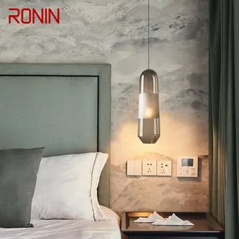 Подвесная полилей от скандинавския стъкло RONIN, led съвременни творчески висящи лампи за дома, трапезария, спални, нощни тумбочек