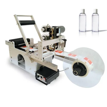 Полуавтоматична печатна машина за этикетирования флакона и кръгли бутилки, портативни машини за кодиране, принтер за етикети и етикети