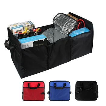 Портативен Сгъваем текстилен автомобил CHIZIYO с множество офиси, кошница за съхранение в колата, органайзер за багажника и набор от хладилници, органайзер за багажник на кола