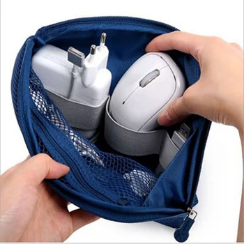 Преносима чанта за съхранение на цифрови джаджи, USB-кабел, слушалки, писалка, Организаторите за опаковане, чанта, подложка, 2 размера