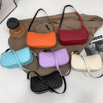 Пролет-лято Нови дамски чанти през рамо 2022, ватирани портфейли и портмонета на веригата от изкуствена кожа, дамски чанти-клатчи, женствена чанта за ръце