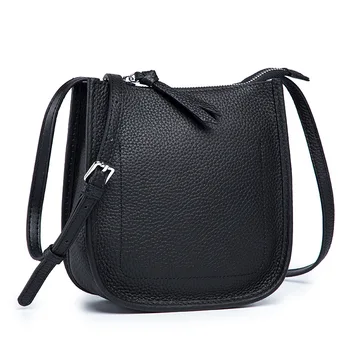 Проста луксозна чанта през рамо от естествена кожа, огромна чанта през рамо от естествена телешка кожа, чанта за мобилен телефон, дамски чанти-незабавни посланици за жени