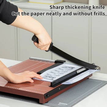 Професионална Машинка за подстригване за хартиени картички формат А4, Прецизна гилотина, нож за албуми и снимки с дървена основа, канцелярский инструмент за рязане на хартия