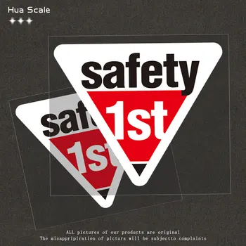 Първото предупреждение за сигурност, светлоотразителни, автомобилни стикери, етикети с логото на сигурност отзад на колата, декоративни стикери със защита на задните врати, аксесоари