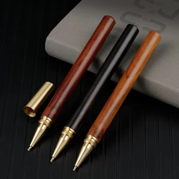 Реколта химикалка писалка с дървен корпус, латунная химикалка химикалка-roller, химикалка химикалка с метална капачка, канцеларски материали, ученически бизнес подаръци, аксесоари