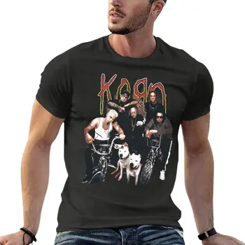 Ретро от 90-те Korn Хард Рок Група Оверсайз Тениска Модни Дрехи за Мъже От 100% Памук Градинска Облекло Плюс Размера на Топ Тениска