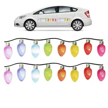 Светлоотразителни Коледни Автомобилни магнити Светлоотразителни Автомобилни крушки за декорация Стикери за хладилник от 22 теми Автомобилни Магнити за хладилник