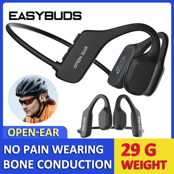 Слушалки EASYBUDS с костна проводимост, спортни, за джогинг, водоустойчив Bluetooth слушалки, безжични слушалки от отворен ухо и микрофон за колоездене