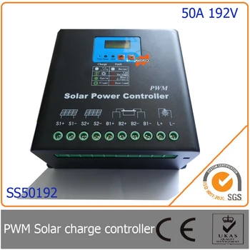 Слънчев контролер на заряд на PWM 50A 192 с led и LCD-дисплей, Напрежение автоматична идентификация, дизайн MCU с отлична производителност