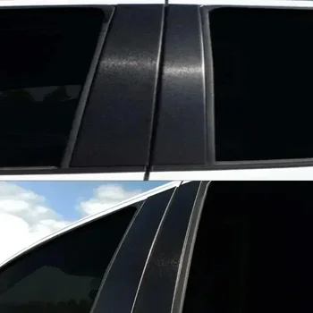 Тапицерия за автомобилни стойки 8шт, матово-черна за BMW X5 E70 2007 2008 2009 2010 2011 2012 2013, лепенки за прозорци, стелажи, външни детайли