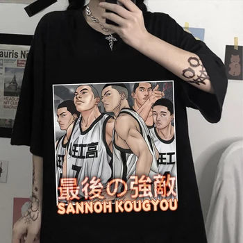 Тениска с Аниме Slam Dunk Подарък Японската Манга Harajuku Sannoh Kougyou Sawakita Eiji Friends С Принтом Къс Ръкав