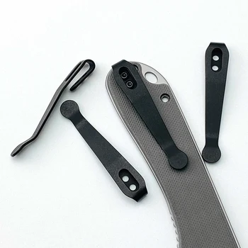 Титановая задната част на клипса C907, Скоба за нож, Дълбочина на джоба скоба, Аксесоари за сгъваеми ножове