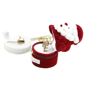 Уважаеми пръстен на Дядо Коледа, обица за съхранение на ушите, калъф, контейнер за бижута, кутия