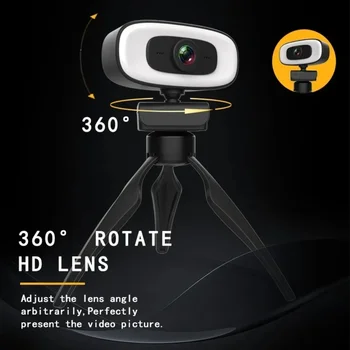 Уеб-камера 1080P, 4K Камера Мини 2K Full HD Уеб-камера С Микрофон 15-30 кадъра в секунда, USB Уеб Камера За КОМПЮТЪР-лаптоп Youtube Камера на живо