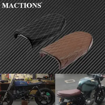Универсално мотоциклетное седалка Diamond Cafe Racer, Реколта трактор преглед на седалката кафяв /черен цвят за Honda CB200 CB350 CB400 CB500 CB550 CB750