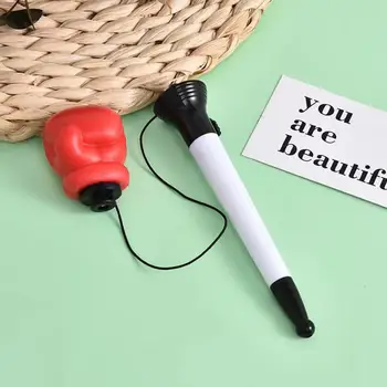 Химикалка писалка за удари с юмрук, забавни канцеларски материали, дръжка за декомпресия, Гладка гел химикалка химикалка за писане, светът бокс ръкавица Rocket