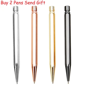 Химикалка писалка класически дизайн от месинг с шестоъгълни глави Благородна подарък дръжка за бизнес мъже на рождения Ден Закупите 2 Изпрати подарък