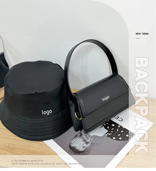 Чанта за йога и широка периферия шапка, костюм Weekender За срещи, чанта-кофа от твърдо полиестер с отпечатани букви, Лесен комфорт с логото на