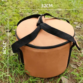 Чанта-органайзер за кухненски принадлежности за къмпинг с сетчатыми джобове, преносим чанта за лагер прибори за барбекю, кухненски комплект