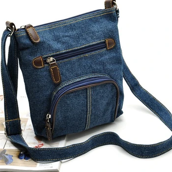 Чанта през рамо За жените, ежедневните дънкови чанти, модни дамски чанта през рамото си, пътна чанта, джоб, дамска чанта-тоут, чанта-месинджър