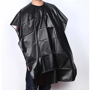 Черно наметало за фризьорски салон, Професионална наметало за фризьорски салон, Защитно наметало за дреха, Престилка, Водоустойчив Наметало за подстригване