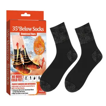 Чорапи С Подгряване За Мъже В Студеното Време, Топлите Чорапи, Чорапи С Парно Отопление, Ски Чорапи С Топъл От Алюминированного Влакна, Закрепени За Къмпинг, Колоездене